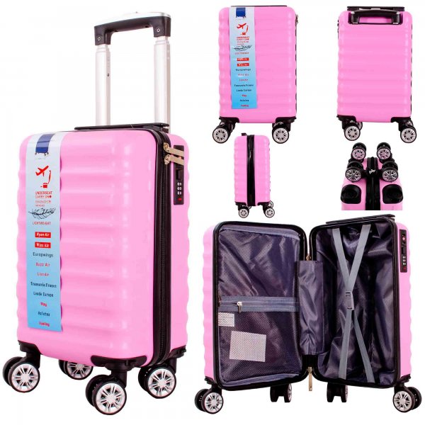 T-HC-US-28 PINK 15.7'' UNDER-SEAT CABIN-SIZE TRAVEL TROLLEY