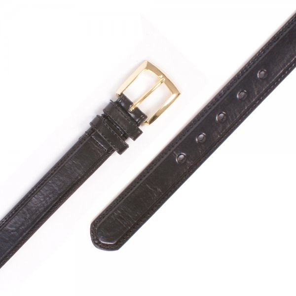 2728 1.25" BELT WITH LEATHER GRAIN BLACK SMALL