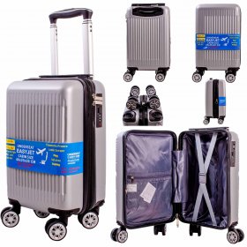 T-HC-US-1631 SILVER RYAN AIR CABIN-SIZE TROLLEY SUITCASE