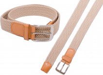 2796 CAMEL UNISEX STRETCHY WOVEN CASUAL BELT XL/XXL(40"-44")