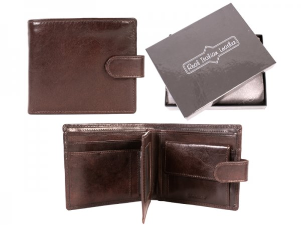 4766 BROWN ITALIAN LEATHER WALLET - S118