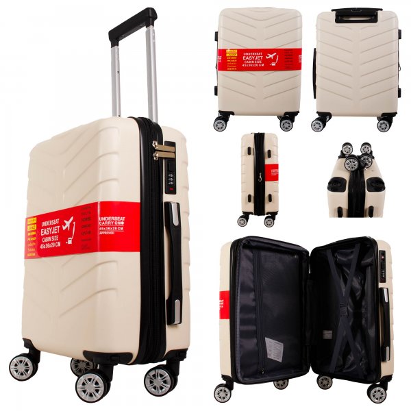 T-HC-US-1826 BEIGE EASYJET TRAVEL CABIN TROLLEY SUITCASE