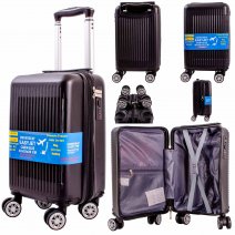 T-HC-US-1631 BLACK RYAN AIR CABIN-SIZE TROLLEY SUITCASE