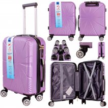 T-HC-US-1829 PURPLE CABIN-SIZE EASYJET TRAVEL TROLLEY SUITCASE