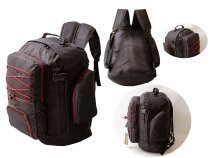 JBBP105-R2 BLACK RED CANVAS BACKPACK