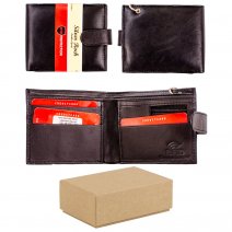 CW2 BLACK RFID LEATHER WALLET WITH CHAIN BOX OF 12