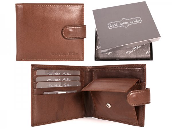 026 TAN REAL ITALIAN LEATHER WALLET