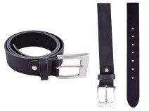 MILANO ENGLISH BLACK REAL LEATHER BELT SIZE 4XL (50"-52")