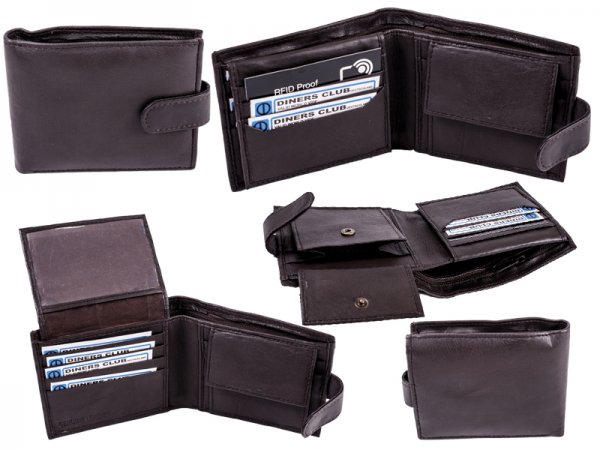 1175 Brown RFID - S.Nappa N/Case C/Cs, Flap & Change