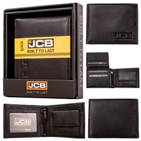JCBNC51C BLACK GENUINE LEATHER RFID WALLET