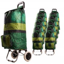 ST-02 GREEN PALM 2 WHEEL SHOPPING TROLLEY 10 PACK