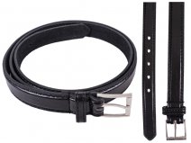 2704 BLACK 1" Belt With Doubl Stiching Size XXL (44"-48")