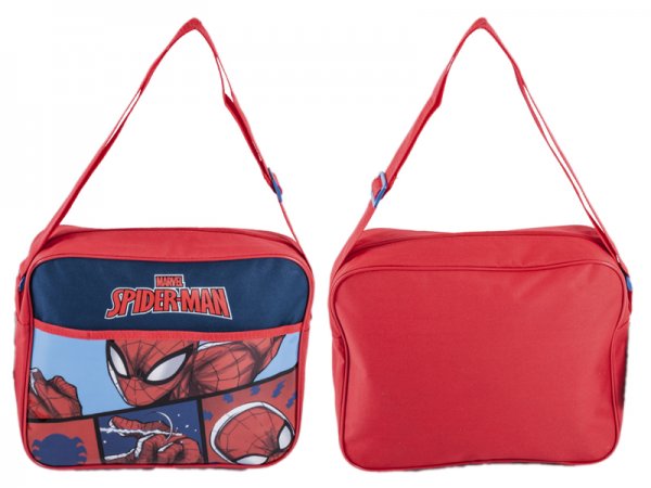 SPID001209 Kids Shoulder Bag Red/Navy Spiderman Marvel [SPID001209 Kids  Shoulder Bag Red] : MF Handbags