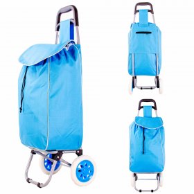 ST01 BLUE 2-WHEEL SHOPPING TROLLEY