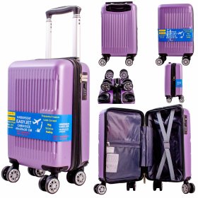 T-HC-US-1631 PURPLE RYAN AIR CABIN-SIZE TROLLEY SUITCASE