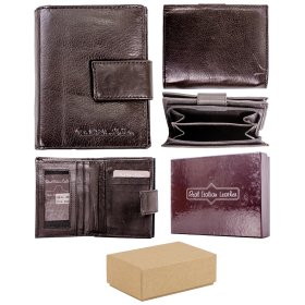 027 BLACK RFID ITALIAN LEATHER WALLET BOX OF 12