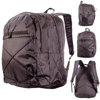 BP-121 BLACK BACKPACK WITH MULTIPLE POCKETS