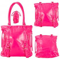 JBHB2089 PINK PU SHOULDER BAG