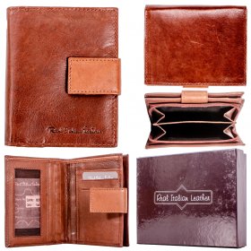 027 TAN RFID ITALIAN LEATHER WALLET