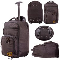 JBTB89 BLACK OVERHEAD/UNDERSEAT TROLLEY 2-WHEELED TRAVEL BAG