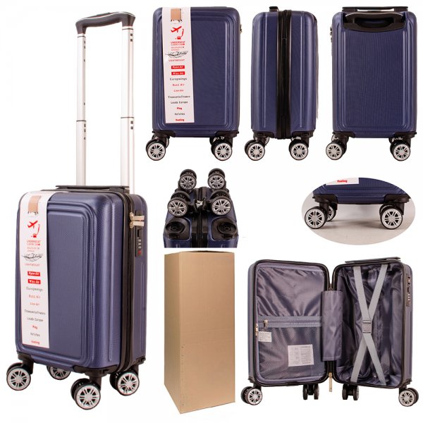 T-HC-US-03 NAVY 15.7'' BOX/4 UNDER-SEAT CABIN-SIZE SUITCASE