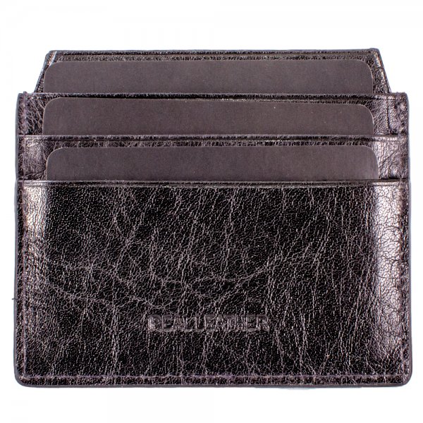 0995 BLACK GRAINED C.NAPPA LEATHER RFID CARD CASE