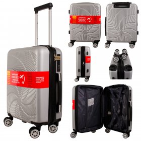 T-HC-US-1833 SILVER EASYJET TRAVEL CABIN TROLLEY SUITCASE