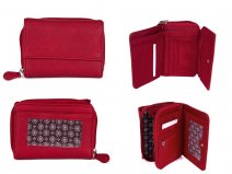 JBPS124 RED PURSE WITH POP FRONT & REAR & 1 ZIP