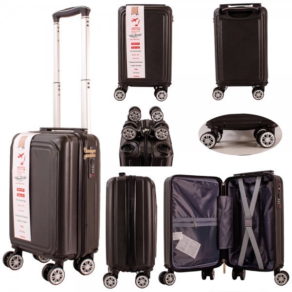 T-HC-US-03 BLACK 15.7'' UNDERSEAT CABIN-SIZE TROLLEY SUITCASE