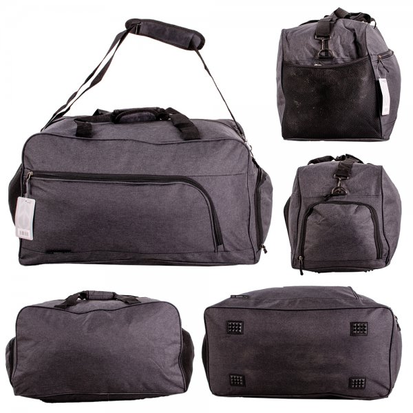 JBTB85 BLACK/BLACK TRAVEL HOLDALL POLYESTER BAG