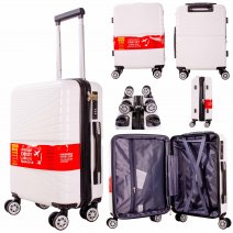 T-HC-US-1811 WHITE UNDERSEAT CABIN-SIZE EASYJET TROLLEY SUITCASE