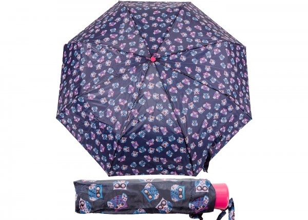 UU0364 OWL PRINT SUPERMINI UMBRELLA