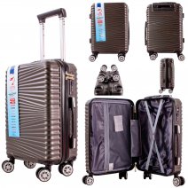 T-HC-US-16 GREY CABIN-SIZE TRAVEL TROLLEY SUITCASE