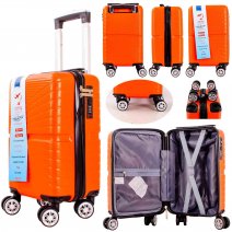 T-HC-US-11 ORANGE 15.7'' UNDER-SEAT CABIN-SIZE TROLLEY SUITCASE