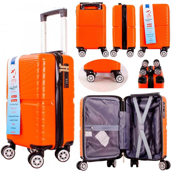 T-HC-US-11 ORANGE 15.7'' UNDER-SEAT CABIN-SIZE TROLLEY SUITCASE