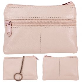 0996 ICE GRAINED C.NAPPA PURSE W/FRONT & BACK ZIP