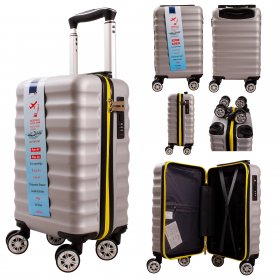 T-HC-US-28 SILVER Y ZIP EASYJET CABIN-SIZE TROLLEY SUITCASE