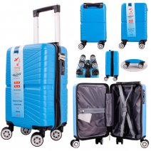 T-HC-US-11 BLUE 15.7'' UNDER-SEAT CABIN-SIZE TROLLEY SUITCASE