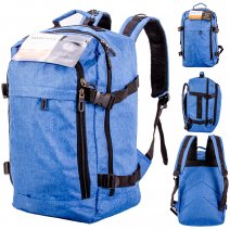 BP-120 BLUE RYANAIR UNDERSEAT CABIN-FRIENDLY RUCKSACK W/MUL ZIP