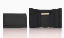 8008 BLACK Trifold Canvas Wallet