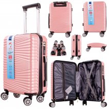 T-HC-US-16 ROSE GOLD CABIN-SIZE TRAVEL TROLLEY SUITCASE