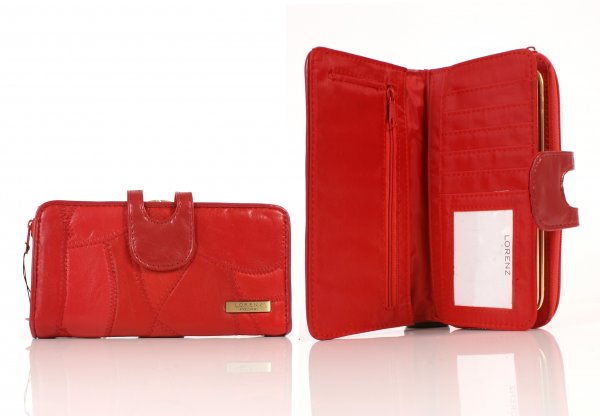 4665 RED 16CM ECONOMY PATCH PURSE WALLET