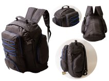 JBBP105-R2 BLACK NAVY CANVAS BACKPACK