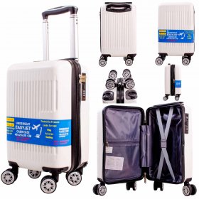 T-HC-US-1631 WHITE RYAN AIR CABIN-SIZE TROLLEY SUITCASE