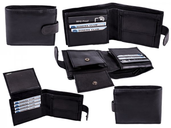 1175 Black RFID - S.Nappa N/Case C/Cs, Flap & Change