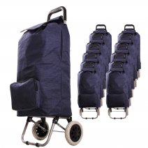 ST-02 POLYESTER NAVY 2 WHEEL SHOPPING TROLLEY 10 PACK