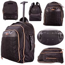 JBTB 89 BLK/ROSE GOLD OVERHEAD/UNDERSEAT TROLLEY 2-WHEELED BAG