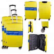 T-HC-30 YELLOW SET OF 3 TRAVEL TROLLEY SUITCASE