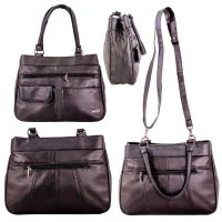 1953 BLACK TWIN HANDLE TOP ZIP S.NIPPA FASHION SHOULDER BAG