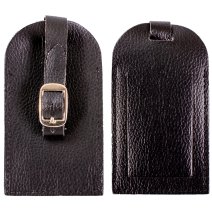 1503 BLACK LEATHER BAG NAME TAG